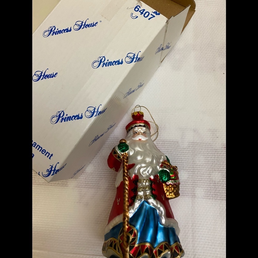 6407 Princess House Handblown Ornament “Santa” NIB - Picture 2 of 7